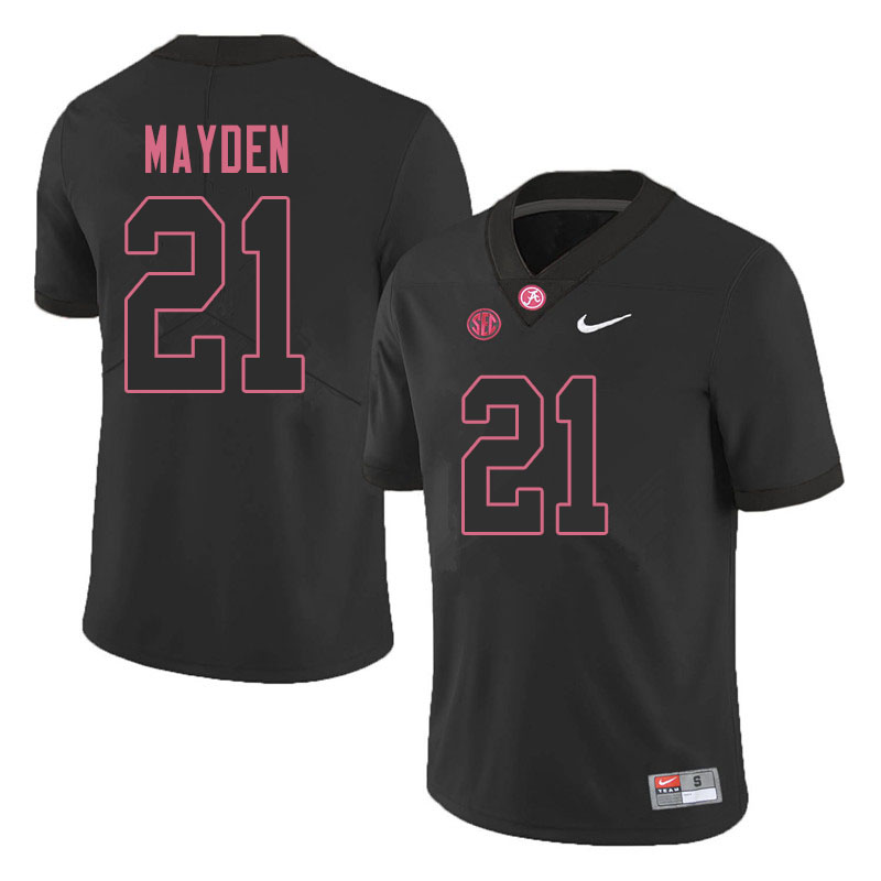 Men #21 Jared Mayden Alabama Crimson Tide College Football Jerseys Sale-Blackout